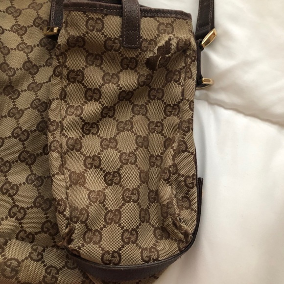 AUTHENTIC GUCCI Monogrammed Handbag - Picture 5 of 10
